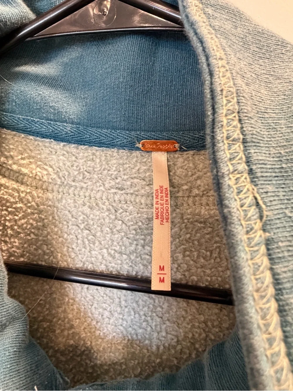 Free People Radio Cardi Hoodie Jacket Top Teal - Picture 2 of 14